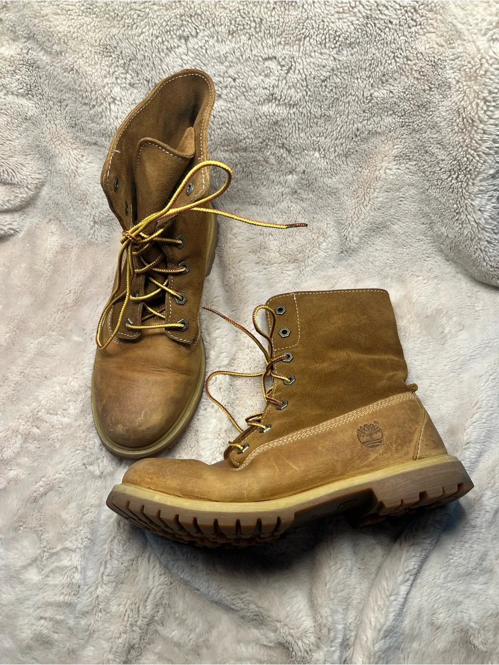 Timberland Wheat Brown Leather Lace-Up Boots